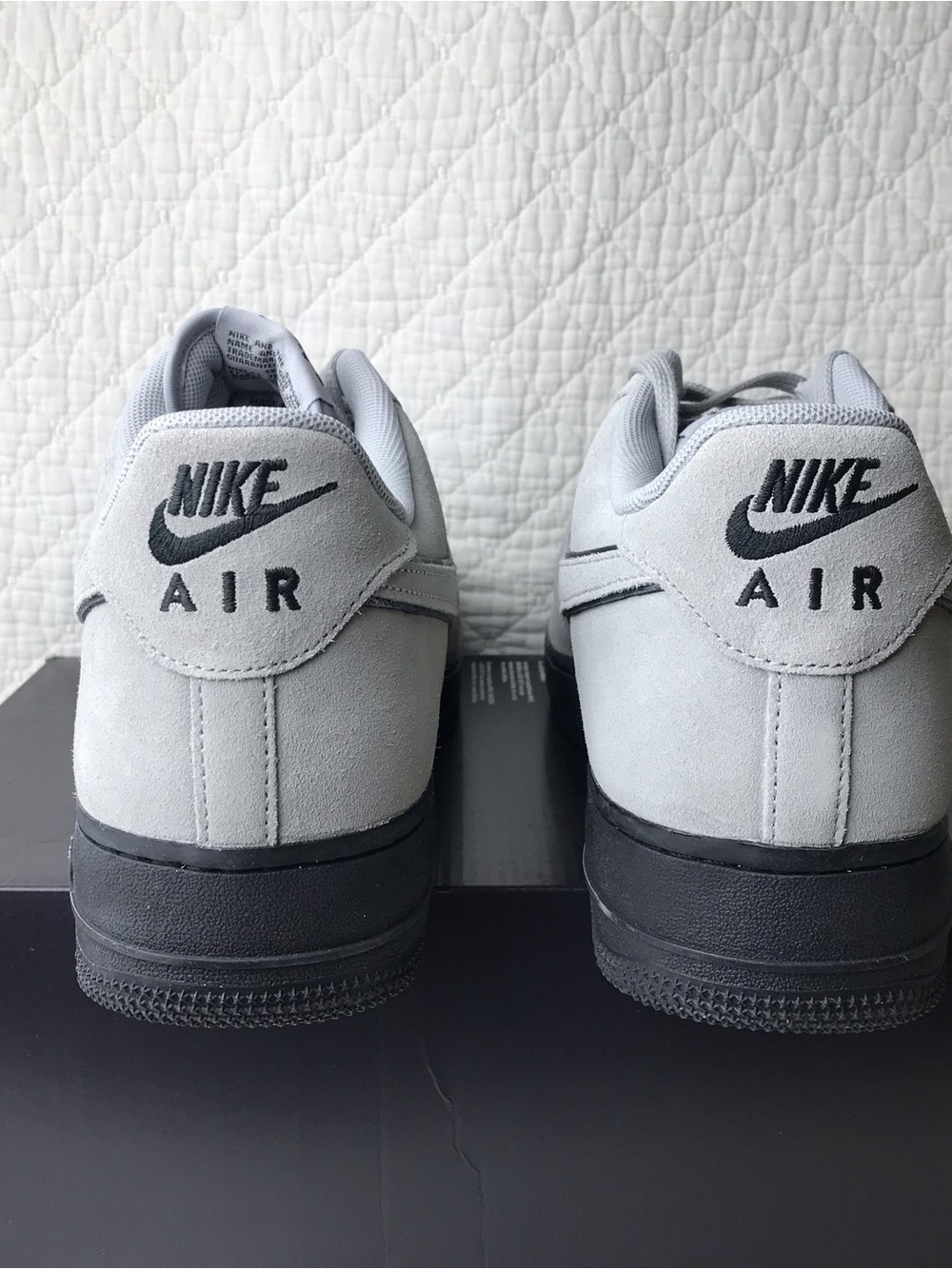Nike Air Force 1 ‘07 LV8 Shoes Men’s SZ 15 Smoke Grey Suede Black HQ1966-001 - Picture 6 of 13